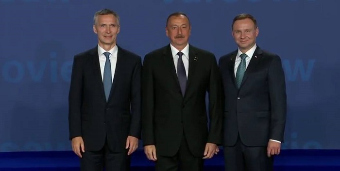 President Aliyev taking part in NATO summit in Warsaw - VIDEO